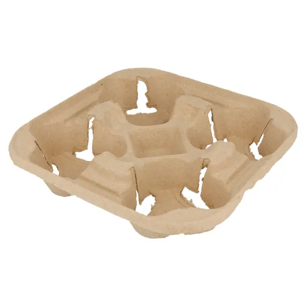 192.23 PORTE-GOBELETS, 4 GOBELETS 22x22 CM NATUREL CARTON X75