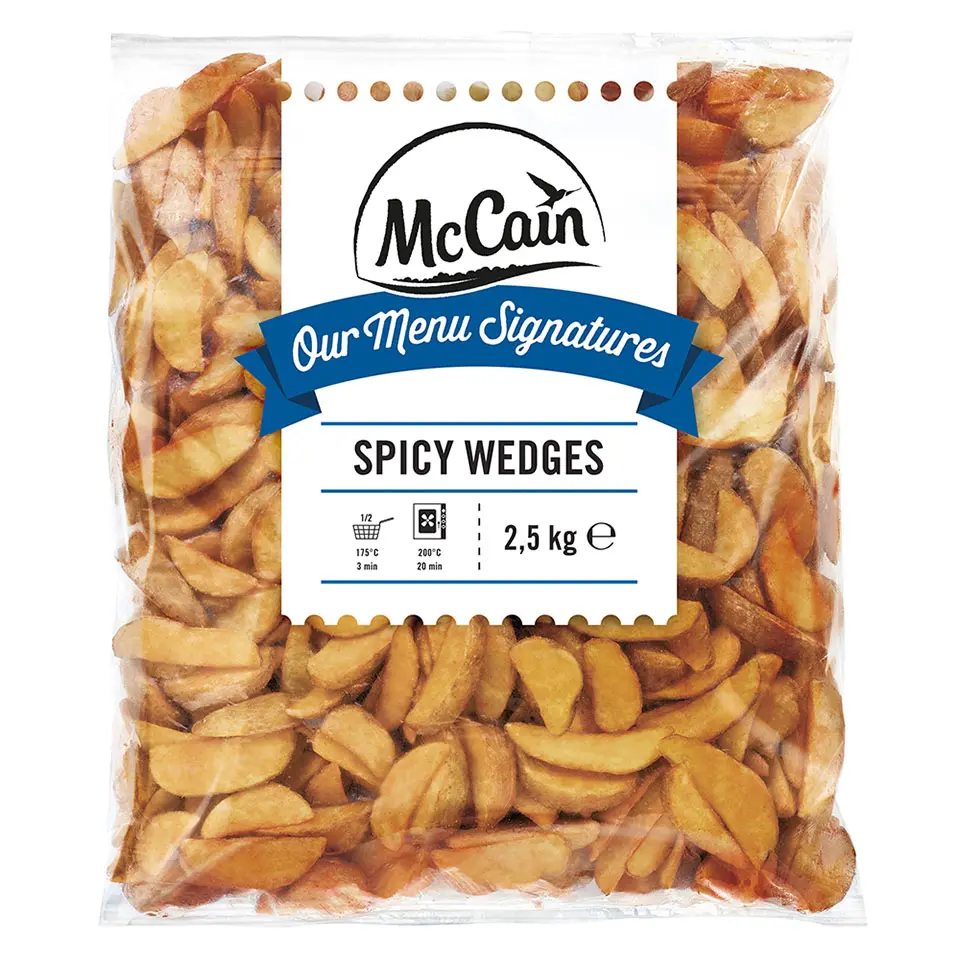 POTATOES SPICY WEDGES 2,5KG MCCAIN {X5}