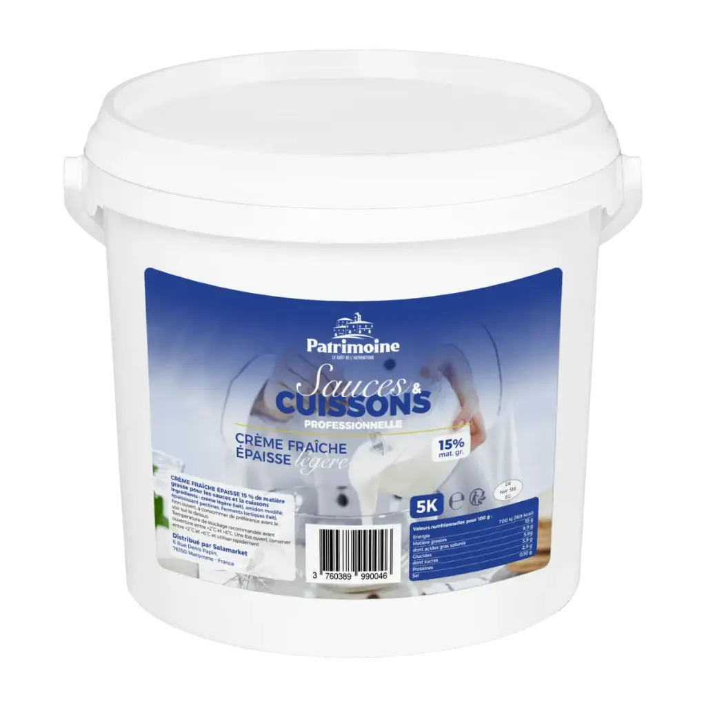 CREME FRAICHE 5KG 15% PATRIMOINE
