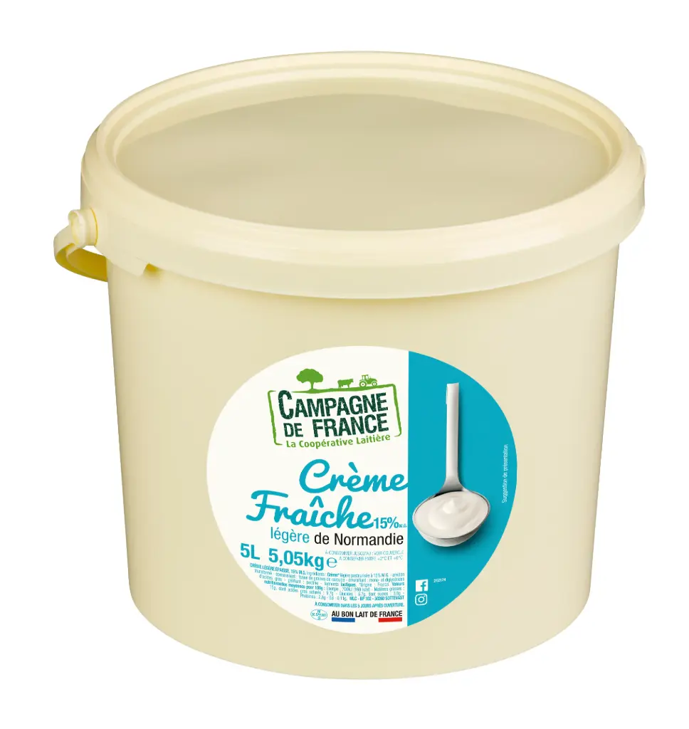 CREME FRAICHE 15%  LEGERE CAMPAGNE DE FRANCE 5L