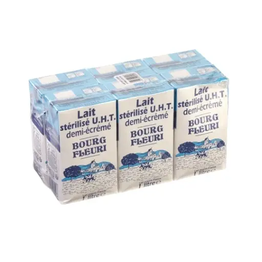 [ART-02054] LAIT DEMI ECREME 1L X6 BOURG FLEURI