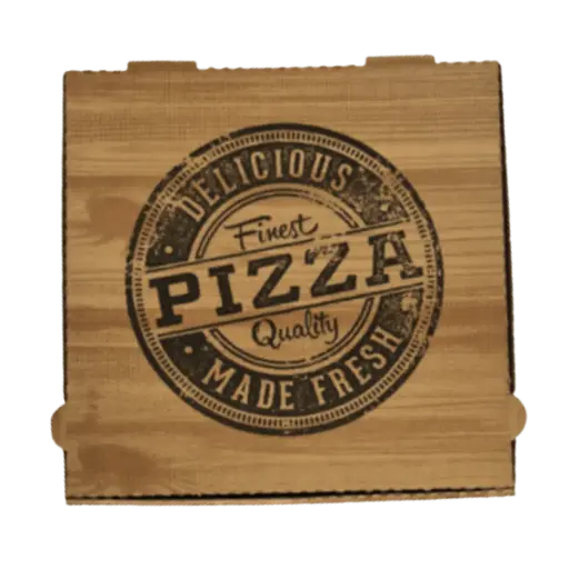 [ART-02528] BOITE PIZZA MARRON "DELICIOUS" 33CM X100