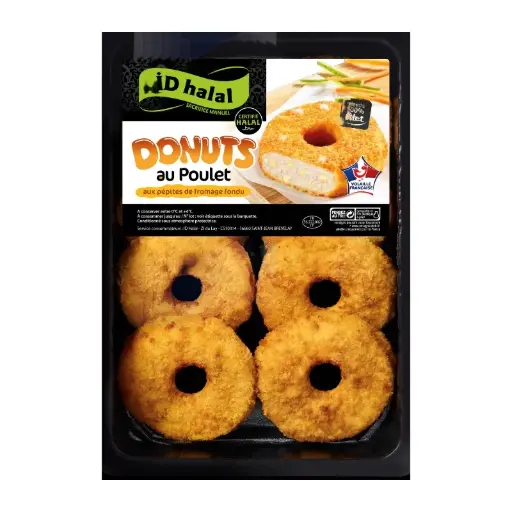 [ART-01492] DONUTS DE POULET AUX PEPITES DE FROMAGE 800G ID HALAL