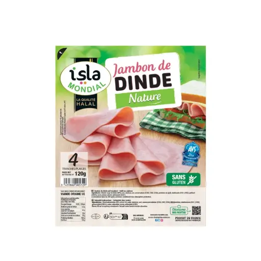 [ART-01809] JAMBON DE DINDE TRANCHE AVS 120G ISLA MONDIAL