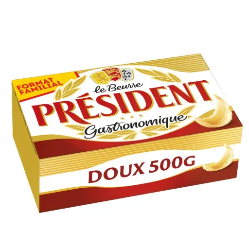 [ART-06596] BEURRE DOUX 500G PRESIDENT 37269