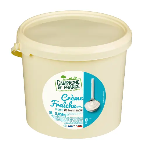CREME FRAICHE 15%  LEGERE CAMPAGNE DE FRANCE 5L