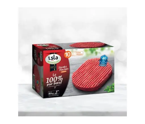 [ART-01841] Steak Le 100% Pur boeuf x10 Isla Mondial 800g